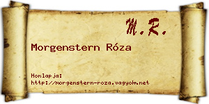 Morgenstern Róza névjegykártya